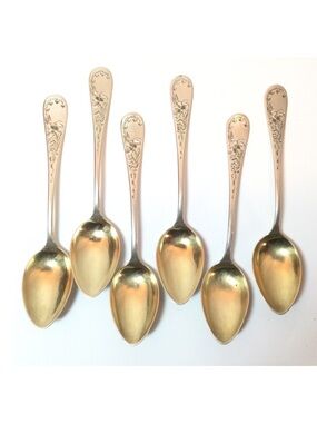 Rare Carl Heisler Engraved Teaspoons 800 Silver